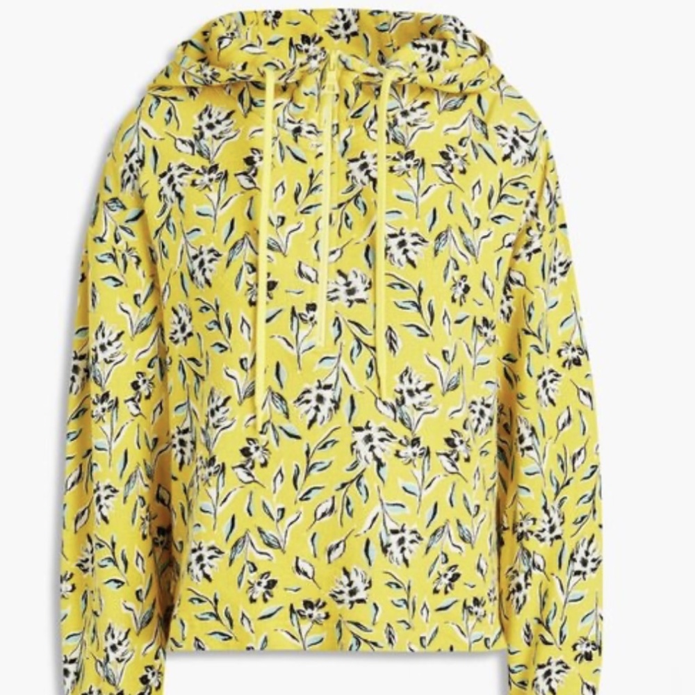 Alice and Olivia Quinlan Half Zip Cotton/Viscose Hoodie - Retail $250